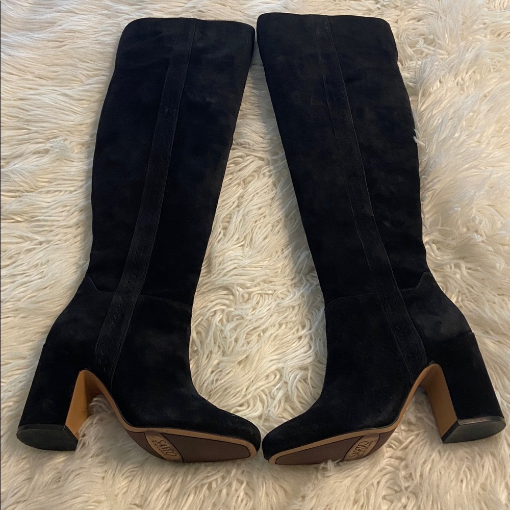 Franco Sarto Black Over the Knee Suede Boots size 7.5 BNWOT see all photos - Picture 16 of 16
